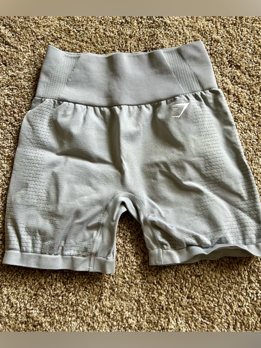 Gymshark High-Waist Seamless Bike Shorts - Light Gray
